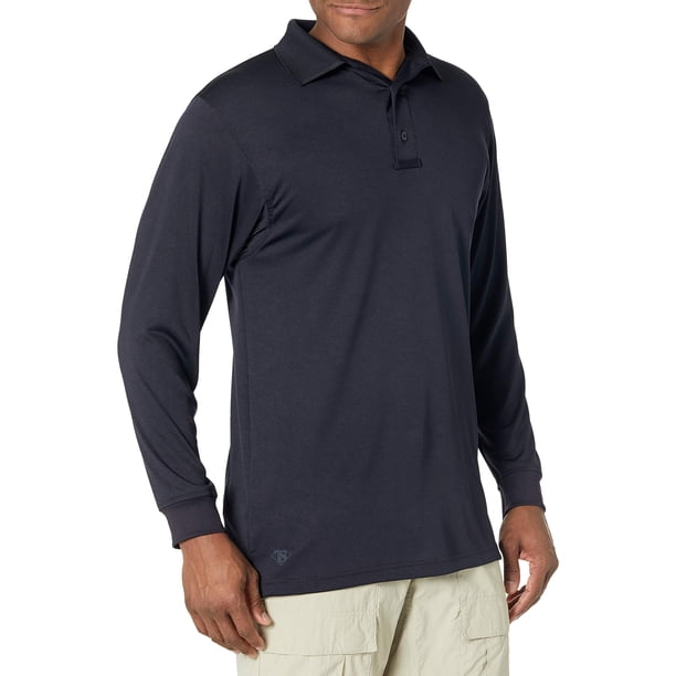 Camiseta tipo polo de manga larga Tru-Spec 24-7 azul marino talla grande