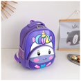 thumbnail image 2 of Mochila preescolar brillar Mochila escolar impermeable Neopreno Animales Unicornio morado, 2 of 5