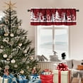 thumbnail image 5 of Christmas Curtain Kitchen Valances for Windows,Red Xmas Tree Bear Deer Farmhouse Mountain Valance Window Treatments for Kitchen 54x18 Inch, 5 of 6