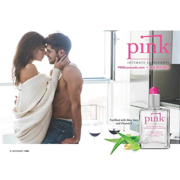 PINK Silicone Lube - Personal Lubricant with Aloe & Vitamin-E,  Hypoallergenic, 4.7 fl.oz