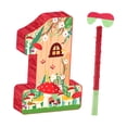 thumbnail image 2 of Piñata número 1, recuerdo de fiesta, diseño creativo de hongo con palo, máscara de ojos, decoración de fiesta para niños, celebración navideña, 2 of 9