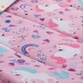 thumbnail image 3 of Btargot Pink Unicorn Zipper Comforter Set Twin for Kids Girls Rainbow Flower Soft Bedding Set, 3 of 10