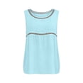 thumbnail image 3 of BUIGTTKLOP Tank Tops for Women Sleeveless Shirts Crochet Crewneck T Shirts Loose Fitted Summer Beach Top, 3 of 5