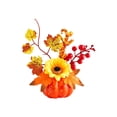 thumbnail image 2 of WYBXZ Style D Artificial Pumpkin Floral Display, Summer Table Accent with Maple Leaves, Harvest Decor (143), 2 of 7