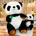 thumbnail image 4 of Muñeco de panda de peluche de 25 cm con forma de hoja de bambú de Taotanxi, juguetes para dormir con animales de peluche, regalo preferido para niños con panda blanco y negro, 4 of 4