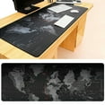 thumbnail image 2 of Gaming Mouse Pad Extended Mouse Map Mat (World Map 31.5"x11.8"inch,3mm),Nonslip Base, Thick, Comfy, Waterproof and Foldable Mat for Desktop, Computer, Laptop, Keyboard, Consoles, Black, 2 of 8