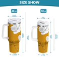 thumbnail image 6 of Yayeee 30oz Stainless Steel Tumbler with Straw and Handle Double-Wall Insulated Travel Water Bottle, White Flowers, 6 of 8