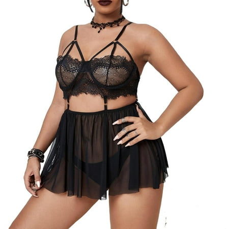 

Babydolls Black Plus Size Sexy Lingerie (Women s)