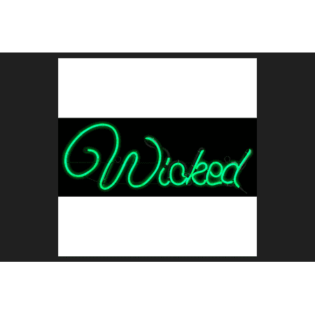 Glo Toob Light - Gemmy Industries Light Glo Wicked Sign Lighted Halloween Decoration 10-1/4 in. H x 13-1/2 in. W x
