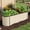 Cream White-8x2x2FT, variant on Dextrus 8x2x2FT 24" 9-in-1 Galvanized Metal Raised Garden Bed with Free Gloves, Supports & Rubber Parts for Plants Veggies, Cream White