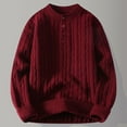 thumbnail image 2 of Fuwddey Sweater for Men Fall Soft Classic Pullover Top Men Solid Color Elastic Knit Warmth Tight-Fitting Casual Round-Neck Sweater, 2 of 9