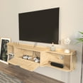 thumbnail image 4 of Pare 54'' Vintage Design Floating TV Stand / Wall Shelf Natural Oak Finish, 4 of 7