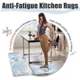 thumbnail image 5 of Coastal Beach Kitchen Mat Rugs Set 2 Pcs Anti Fatigue Mats for Kitchen Floor Ocean Theme Waterproof Non-Slip Standing Mat PVC Nautical Cushioned Mat, Coral & Starfish Design(17.3" x 28" + 17.3" x 47", 5 of 6