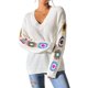 thumbnail image 2 of Suéteres de Punto de Larga con Estampado Floral Bohemio Clásico para Mujer, Estilo Informal, para Otoño e Invierno 2025. S, 2 of 10