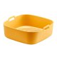 thumbnail image 1 of Revestimiento de silicona para freidora de aire, cesta para hornear resistente al calor gruesa, cuenco para horno, herramienta para barbacoa, cuadrado amarillo, 1 of 10
