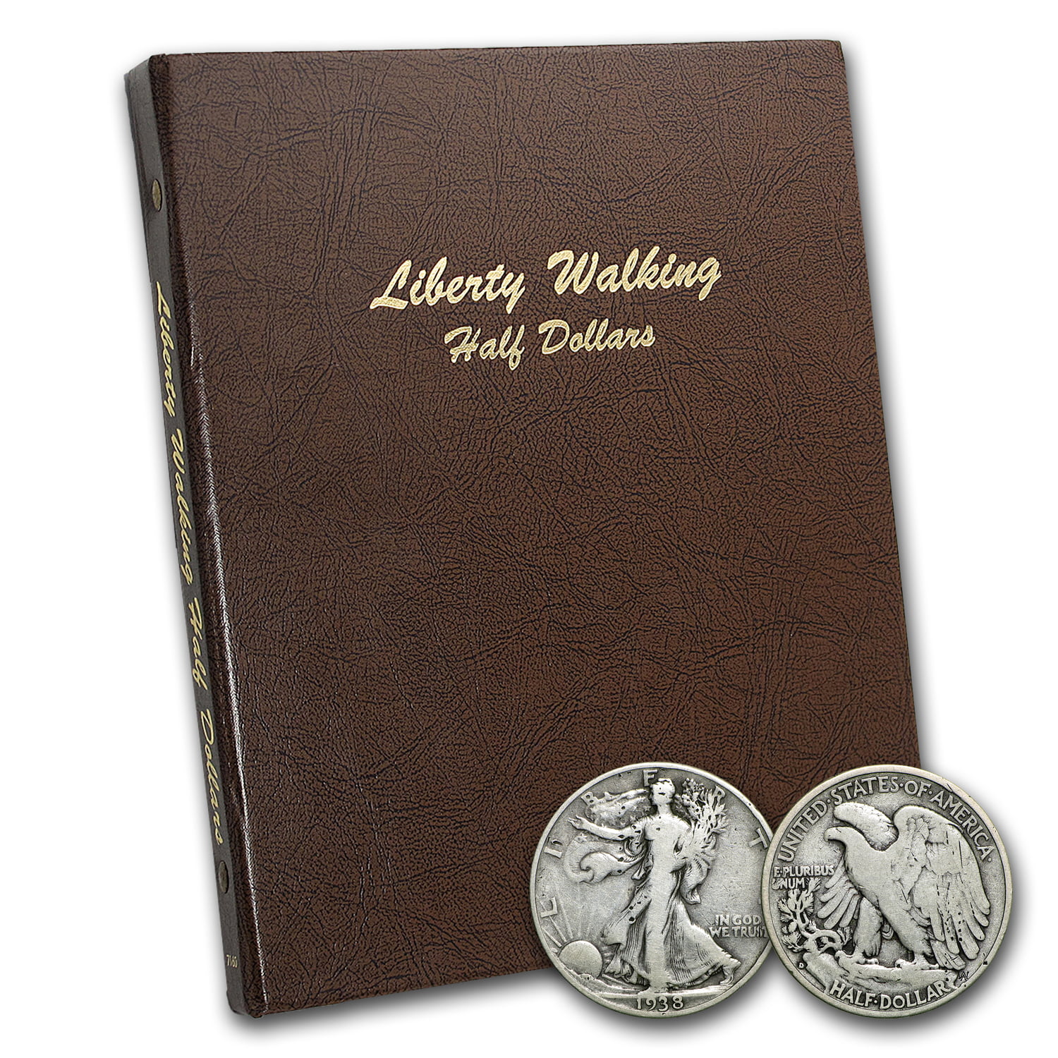 2 Harris Coin Folders Collection Walking Liberty Half Dollars Nos.1&2 1916-1947 