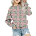 thumbnail image 2 of Cowsor Christmas Girls' Crewneck Oversized Sweatshirt - Kids' Long Sleeve Pullover | 1-12 Years, 2 of 5