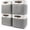 Gray / Off-White, variant on Small Fabric Storage Baskets, 15x6x5 inch Narrow Storage Bins 4-Pack Long Storage Basket for Organizing with Handles, Decorative Basket for Closets, Shelves, Toilet Paper, Grey