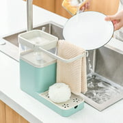 Soap Dispenser with Sponge Holder Soap Dispenser Sink Dish Soap Pump Dispenser for Kitchen Supplies