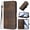 Brown, variant on Case for Oppo A6C 4G Wallet PU Leather Case with Card Slots Kickstand Magnetic Flip Shockproof Protective Phone Cover, Red