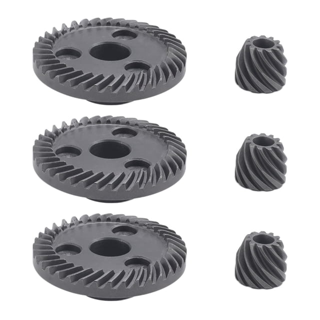 Juego de 3 engranajes cónicos en espiral gris oscuro para amoladora angular 9523