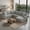 Grey, variant on Corduroy U-shaped Sectional Sofa, Modern Minimalist Modular Couch with Pull-Out Sleeper Bed and Storage Chaise, Soft Fabric Convertible Sofa for Living Room, Apartment
