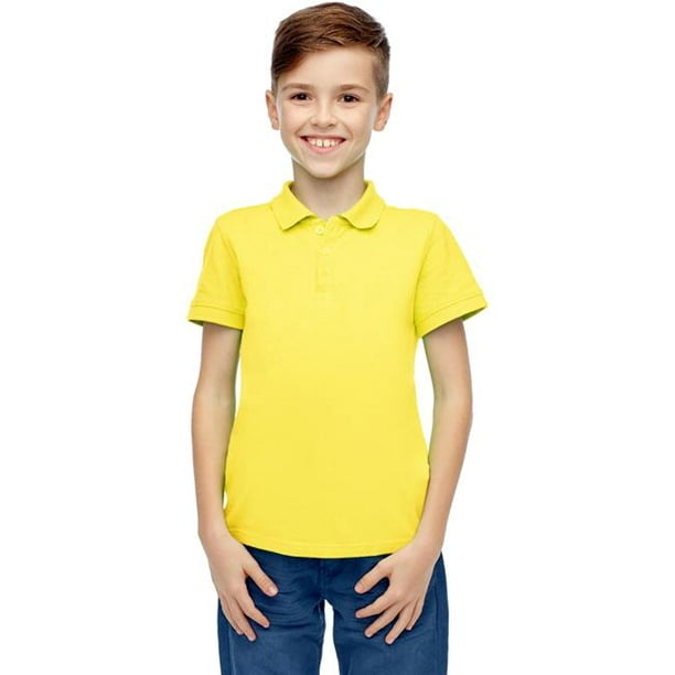 bacon Vejrudsigt Saml op DDI 2267346 Boys&apos; Yellow Short Sleeve Polo Shirt - Size 7 Case of 36 -  Walmart.com