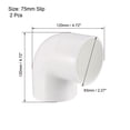 thumbnail image 2 of Unique Bargains 75mm Slip 90 Degree PVC Pipe Fitting Elbow Coupling Connector 2 Pcs, 2 of 4