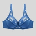 thumbnail image 2 of AJGRHE Women Smooth BraDouble Lace Lingerie Plus Size Bra for Full Support and Comfort 100D Blue, 2 of 6