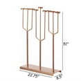 thumbnail image 6 of Modern Metal Hanukkah Menorah 9 Branch Tea Light Candle Holders 22.75" W, 6 of 11