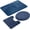 Navy Blue, variant on 3 Pieces Bathroom Rug Set, Non-Slip Bath Mats for Floors, Ultra Soft Absorbent and Comfortable U-Shaped Contour Rug, Floor Mat and Toilet Lid Cover(Grey)