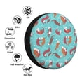 thumbnail image 4 of Fuzoiu Sea Otters Family In Blue Water Print Universal Spare Tire Cover with Buckle Strap, Waterproof Wheel Covers for Jeep, Trailer, RV, Truck and All Car-15 inch, 4 of 6
