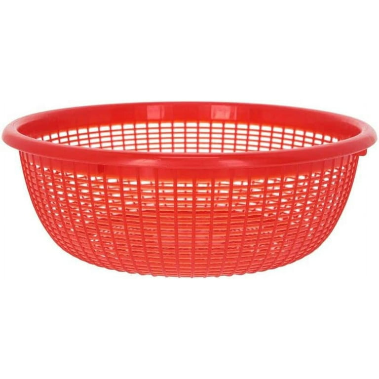 Truecraftware 10 inch Round Plastic Perforated Wash Basket Colander Polypropylene