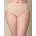 thumbnail image 4 of Playtex Microfiber High-Cut Underwear Pack, Moisture-Wicking, 3-Pack  Heirloom White/Almond/Almond L Women's, 4 of 10