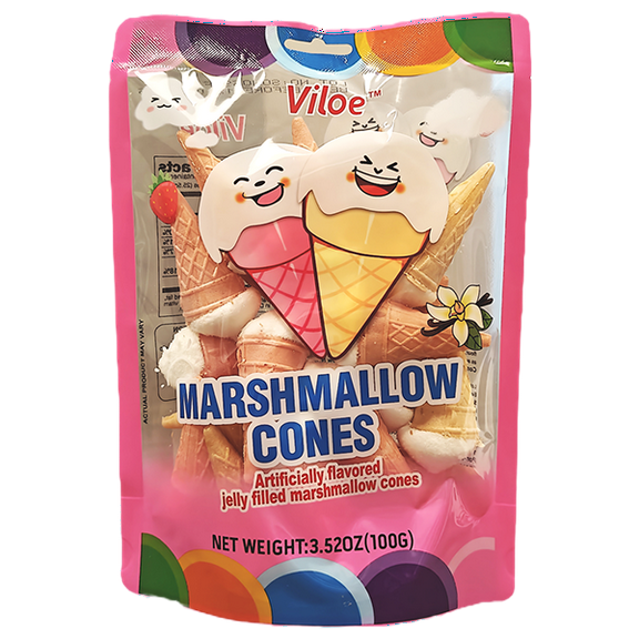 (Pack of 24) VILOE Marshmallow Cones 3.52 oz