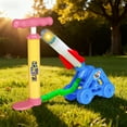 thumbnail image 4 of Air Powered Rocket Launcher Toy with 3 LED Light Up Foam Gliders Stomp Launch, Outdoor Flying Game, Safe Soft Foam Rockets for Backyard Park Outdoor Active Play, Physics Learning Fun, Blue, 4 of 6