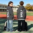 thumbnail image 2 of Little Boys Fashion Hoodie Sweatshirts with Large City Name Print Long Sleeve Sweatshirt Casual Fall Pullovers Size 5-6T,Gray, 2 of 8