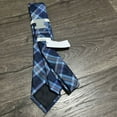 thumbnail image 2 of Perry Ellis Men's Duxbury Plaid Tie Navy Size Regular, 2 of 3
