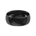 thumbnail image 2 of Crucible Jewelry Men's Polished Domed Black Plated Steel Band Ring (8mm), 2 of 4