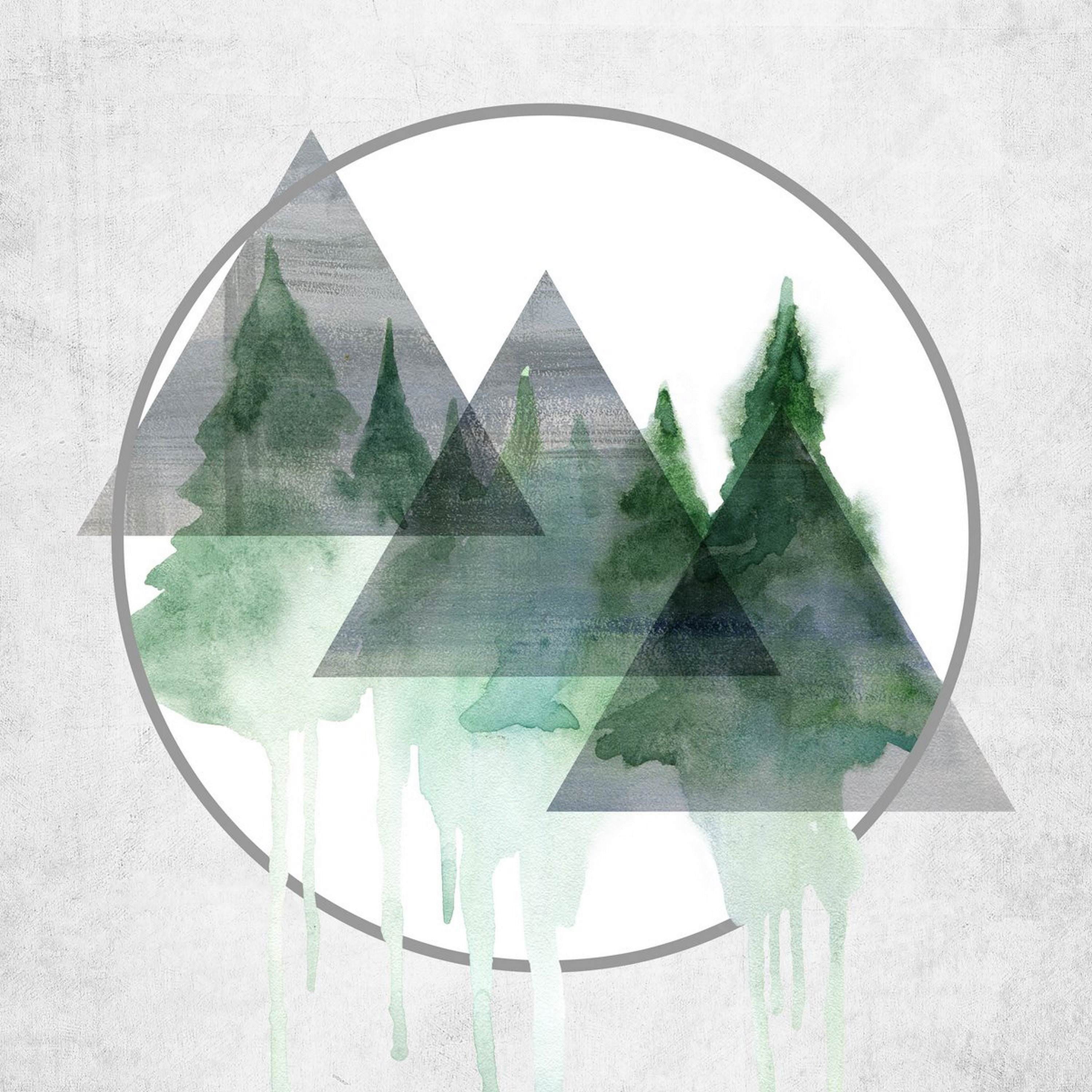 Forest Drips Painting Print on Wrapped Canvas