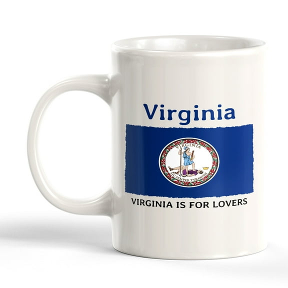 Designs ByLITA Virginia: Virginia is for Lovers 11oz Plastic Coffee Mug| States Flag Collection Mug