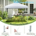 thumbnail image 6 of Costway 2-Tier 10' x 10' Pop-up Canopy Tent Instant Gazebo Adjustable Carry Bag with Wheel White, 6 of 11