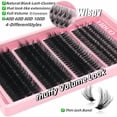 thumbnail image 3 of Lash Clusters Kit 40D+60D+80D+100D Volume Lashes Extensions Kit 10-16mm Wispy Individuals Fake Eyelash, 308Pcs All-in-1 Pack with Bond and Seal|Tweezers |Removers |Eyelash & Eyebrow Brush, 3 of 10