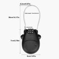 thumbnail image 2 of Helmet Coded Lock Telescopic Steel Cable Motorbike Combination Padlock Anti-theft Password Wheel Locking Tool, Black, 2 of 9