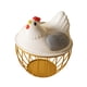 thumbnail image 2 of Cesta para huevos con tapa, rústica, decorativa, redonda, para huevos de gallina, colección de huevos Tapa gris, 2 of 9