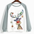 thumbnail image 4 of 2023 Chandail en Molleton de Noël pour Femmes en Solde Col Rond Mode Décontractée Manches Longues Imprimé de Noël, 4 of 4