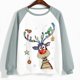 thumbnail image 4 of Pntutb Mujer Cuello Redondo Moda Casual Manga Larga Estampado Navideño Sudadera tops Blusa Pntutb Pntutb-1531, 4 of 4