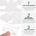 thumbnail image 3 of 50pcs Modelo de copo de nieve en blanco en miniatura Toy Kids Painting Toy Christmas Party Favors, 3 of 5