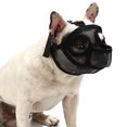 thumbnail image 2 of Bozal para perro con hocico corto, bozal Bulldog de malla transpirable ajustable para ladrar, morder y entrenar (negro (sin lengua afuera), XS), 2 of 5