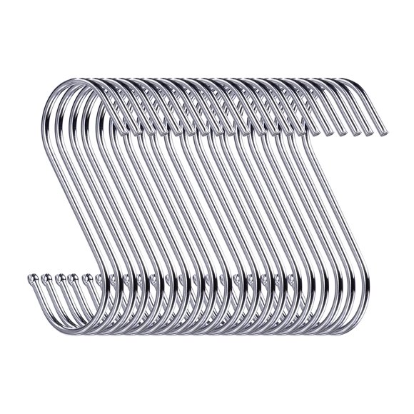 D-BUY Paquete de 20 ganchos en S de 3,5 pulgadas, ganchos en S resistentes, ganchos para plantas, ganchos en S para colgar, ganchos para exteriores, ganchos ligeros, ganchos para tazas, perchas grande